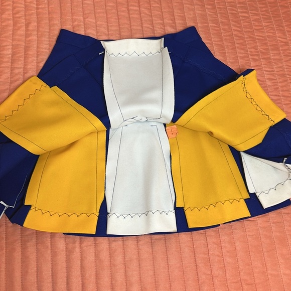 Vintage 1970s cheer skirt Yellow,Blue,White size approx XS - Picture 6 of 10